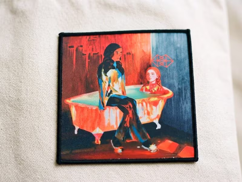 custom printed patch showcasing full-color photographic detail.