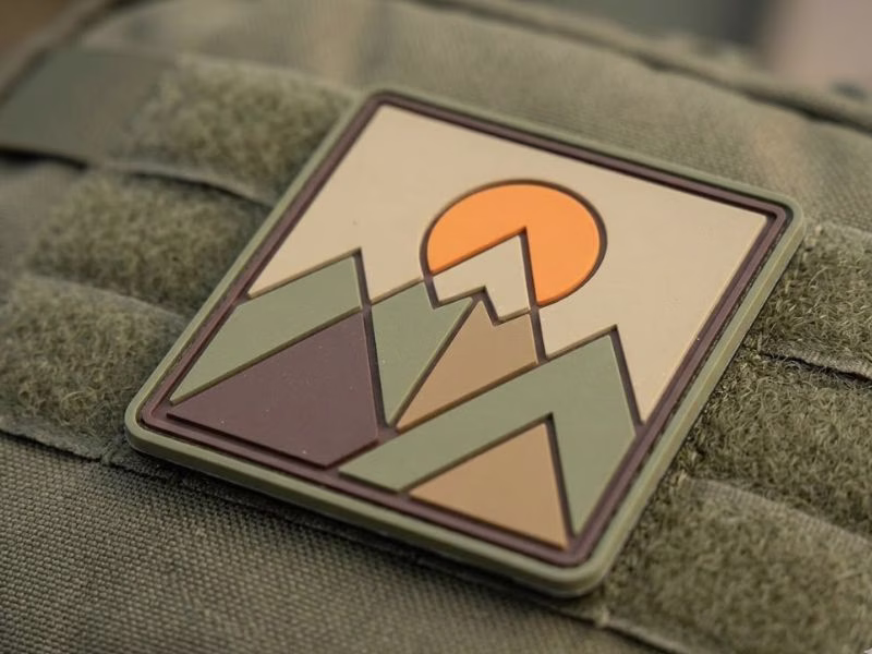 3D micro-injection custom PVC patch on tactical gear.