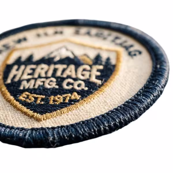 Merrowed Overlock custom patch border